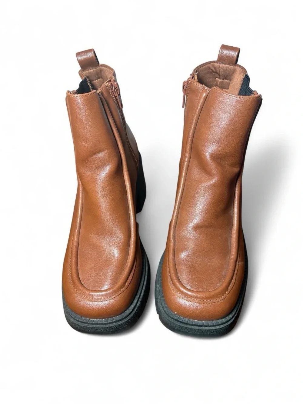 London Underground Women's Brown Platform Ankle Boots
